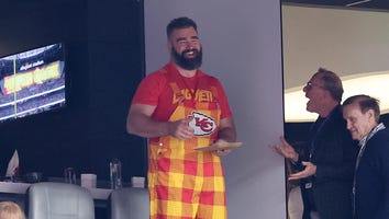 Jason Kelce Perfectly Supports Brother Travis and the Kansas City Chiefs With Bold Super Bowl Outfit
